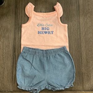 COPY - Cute Carters onesie set Size 12 Months